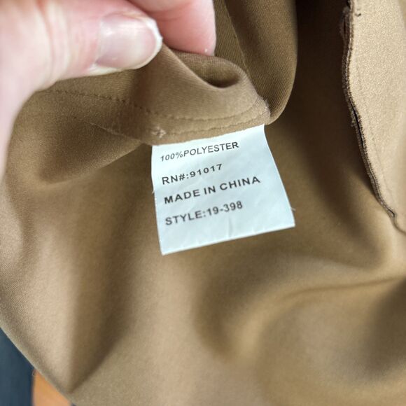 Anthropologie Solitaire Paisley Belted Trench Coat Suede Feel Women's Small - Picture 5 of 5